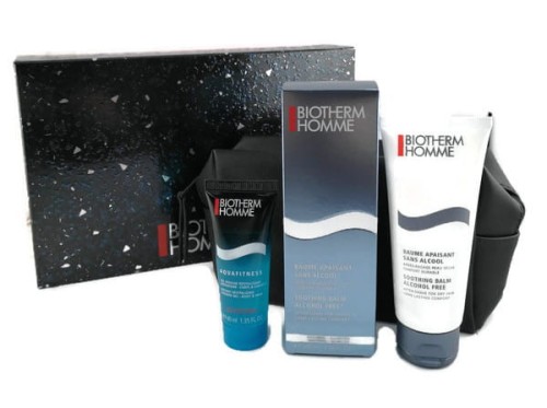 BIOTHERM SET (SOOTHING BALM ALCOHOL FREE AFTER-SHAVE FOR DRY SKIN 100ML+AQUAFITNESS SHOER GEL 40ML)