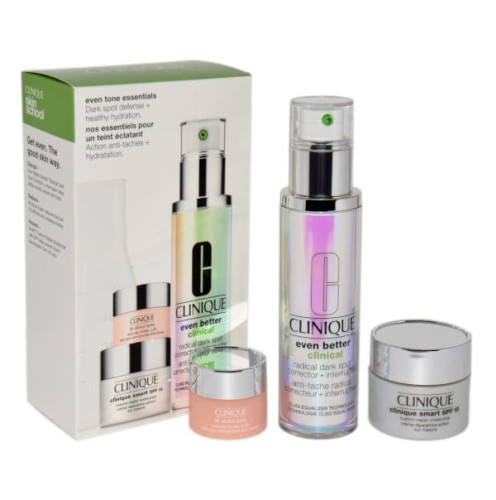 CLINIQUE SET (EVEN BETTER CLINICAL SPOT CORRECTOR+INTERRUPTER 50ML + SMART SPF 15 REPAIR MOISTURIZER 15ML + ALL ABOUT EYES 5ML)