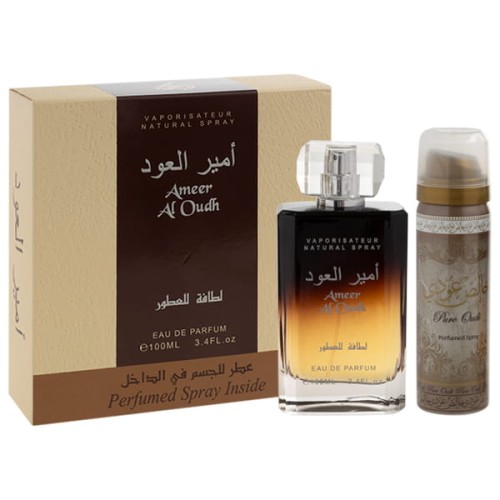 LATTAFA DUO AMEER AL OUDH (M/W) EDP/S 100ML + PERFUMED SPRAY 50ml