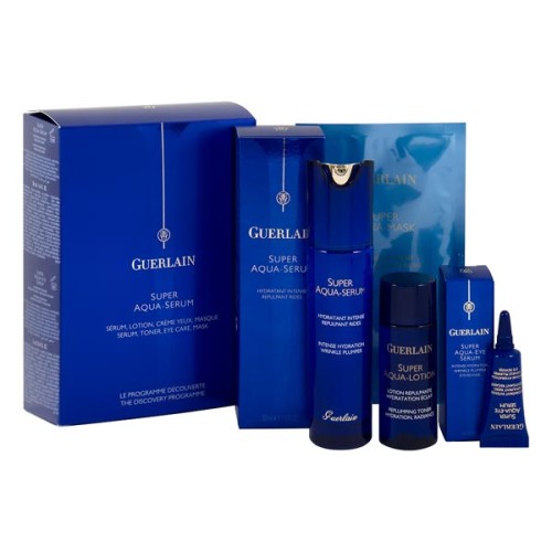 GUERLAIN SET (super aqua serum 50ml+super aqua eye serum 5ml+super aqua lotion 40ml+super aqua mask)