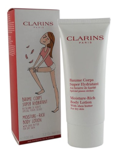 CLARINS MOISTURE RICH BODY LOTION WITH SHEA BUTTER FOR DRY SKIN 100ML