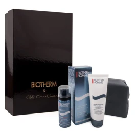 BIOTHERM SET (HOMME Sooting Balm Alcohol Free After-Shave for dry skin 100ml+Foam Shaver Shaving Foam 50ml+Cosmetics bag)