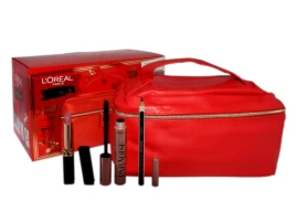 L'OREAL SET (MASCARA LASH PARADISE INTENSE BLACK + LE KHOL MIDNIGHT BLACK 101 + ROSSETTO MATTE INTENSE VOLUME 640 + KOSMETYCZKA)