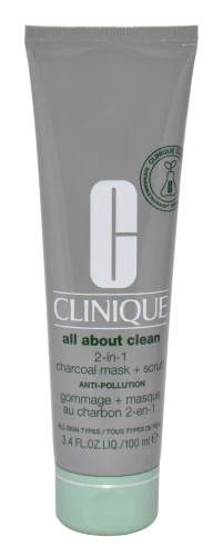 CLINIQUE ALL ABOUT CLEAN 2 IN 1 CHARCOAL MASK + SCRUB 100ML