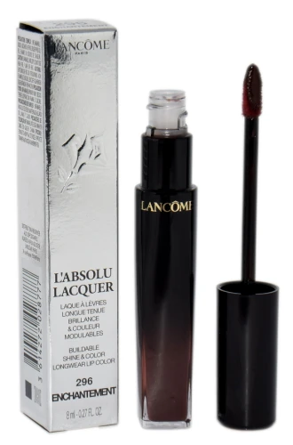 LANCOME L'ABSOLU LACQUER BUILDABLE SHINE & COLOR LONGWEAR LIP COLOR 296 Enchantement