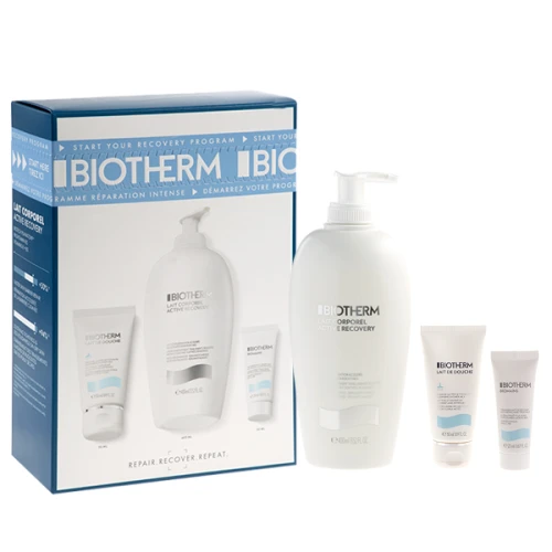 BIOTHERM SET (LAIT CORPOREL ACTIVE RECOVERY BODY LOTION 400 ML + LAIT DE DOUCHE CLEANSING SHOWER MILK 50 ML + BIOMAINS HAND & NAIL TREATMENT 20 ML)