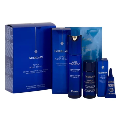 GUERLAIN SET (super aqua serum 50ml+super aqua eye serum 5ml+super aqua lotion 40ml+super aqua mask)