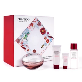 SHISEIDO SET (BIO-PERFORMANCE  Liftdynamic Cream 50ml+Clarifiying Cleansing Foam 15ml+Treatment Softener 30ml+Ultimune Power Infusing Concentrate 5ml)